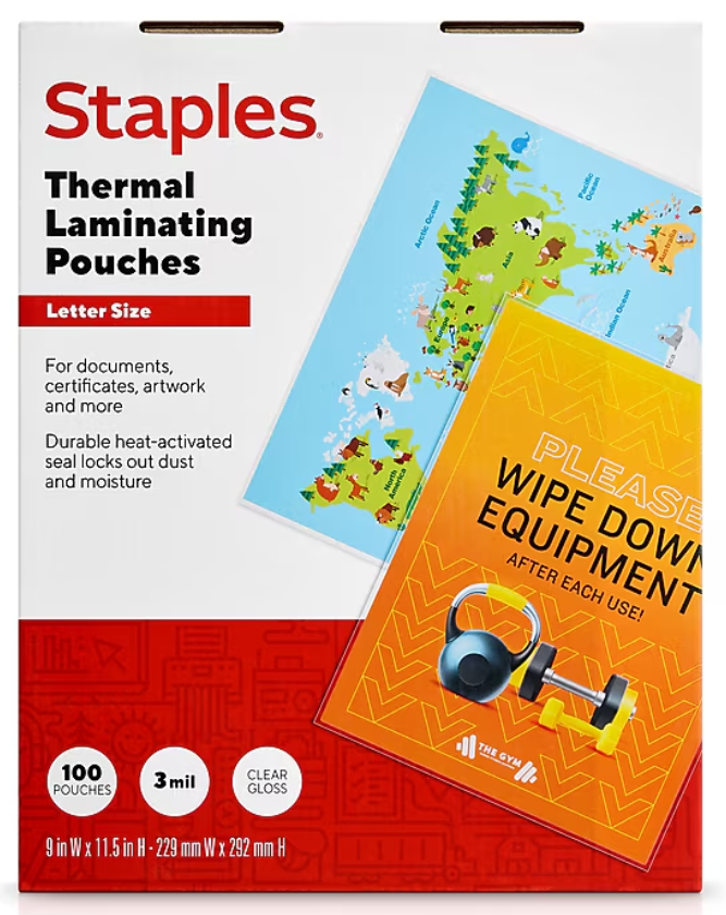 Laminating sheets (USA)