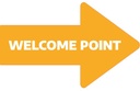 Sign - direction arrow "Welcome Point" (NA)