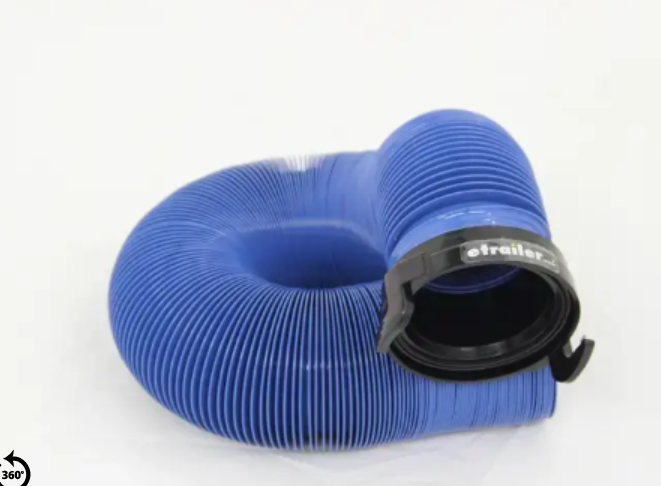 Quick Drain Replacement RV Sewer Hose with 3" Bayonet Fitting - 10' Long - Blue Vinyl NA