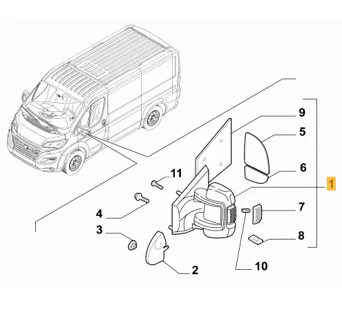Roadhouse Mirror New from 2025 right complete