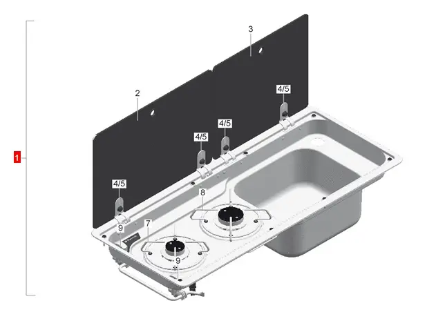 Roadhouse Knaus stove with sink