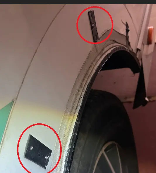 Camper Castel Bürstner Wheel Arch brakets