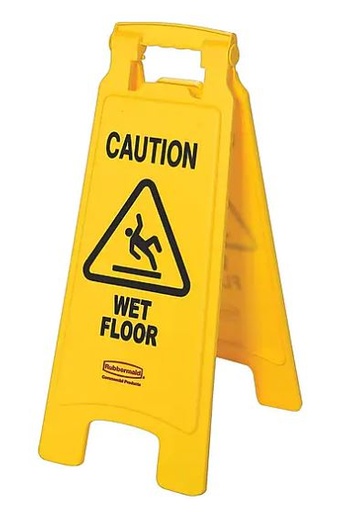 [22104280] Warning sign slippery surface (USA)