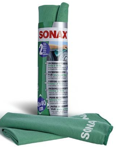 [VE10650] Sonax Microfasertuch Scheibe + Innen - grün (50er Pack)