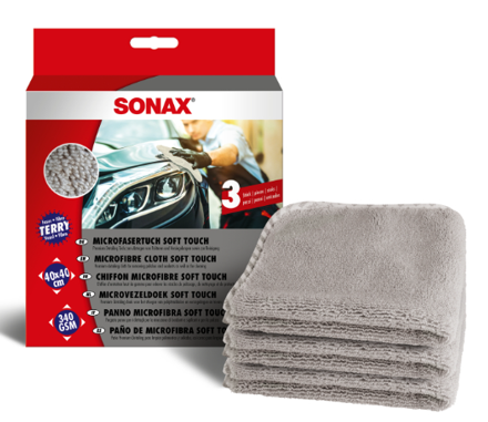 [VE10271] Sonax Microfasertuch soft touch - hellgrau (50er Pack)