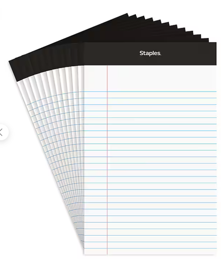 [2230840] Notepad A5 - lined, pack of 12 (USA)
