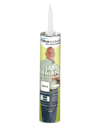 [90776] Dicor Self-Leveling Lap Sealant, 10.3-oz. Tube, White