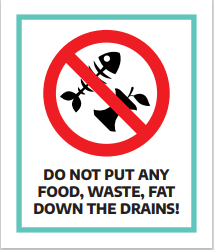 [20566] sticker Food Waste Drain (NA)