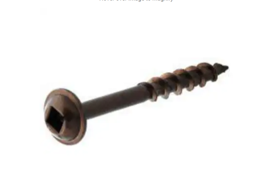 [53887] Square Wood Screw, #8 x 1-1/4", Bronze, Steel