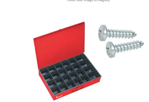 [55311] Imperial Pan Head Sheet Metal Screw Assortment, Phillips, Zinc Plated, 1150 Pieces