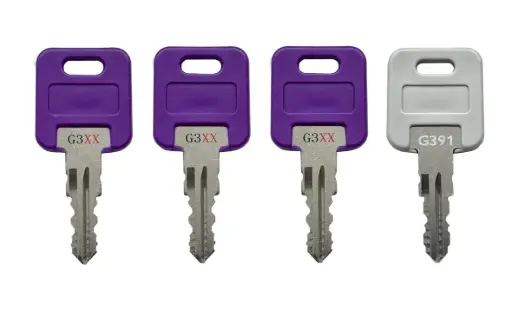 [45333] Camper Door Keys G301 - G391 KeyPower RV Keys for Global Link Precut Keys (3), Select Your Key Number, Comes with a G391 Key (G354)