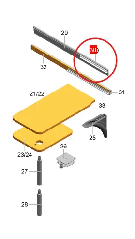 [R1503N55588] Roadhouse Knaus rail holder inside table
